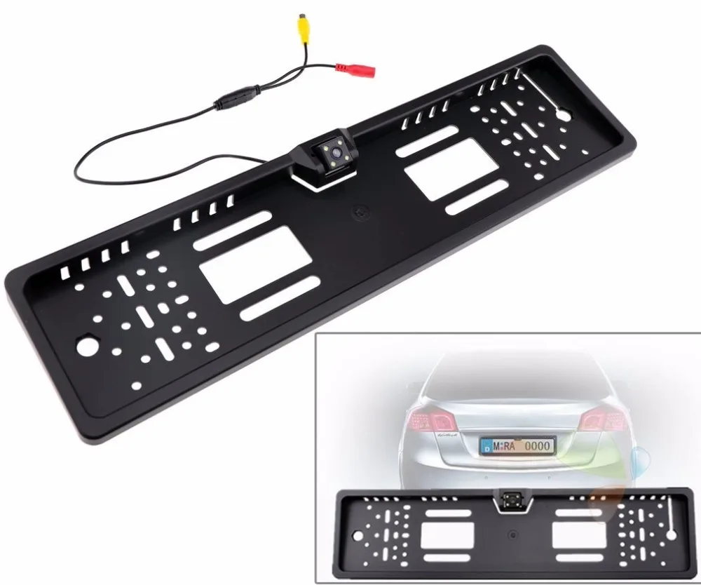 Podofo Car Rear View Camera EU European Car License Plate Frame Waterproof Auto Car Reverse Backup Rearview parking Camera  