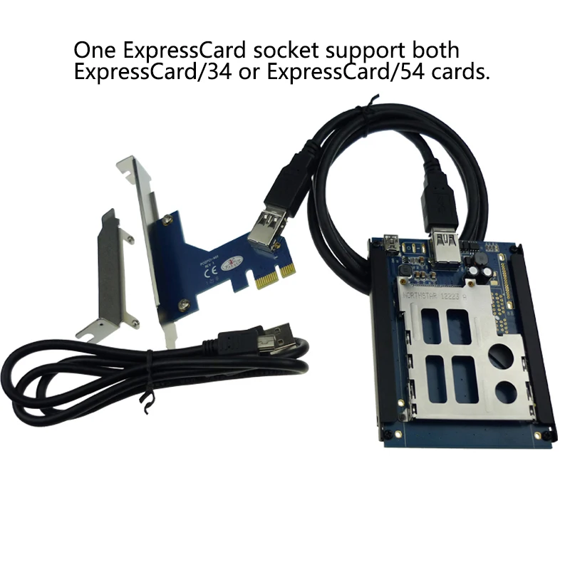 Цена по прейскуранту завода-изготовителя PCIe x1 USB 2,0 Для ExpressCard 54/34 мм Слот адаптер PCI express карты для Express Card конвертер чтения