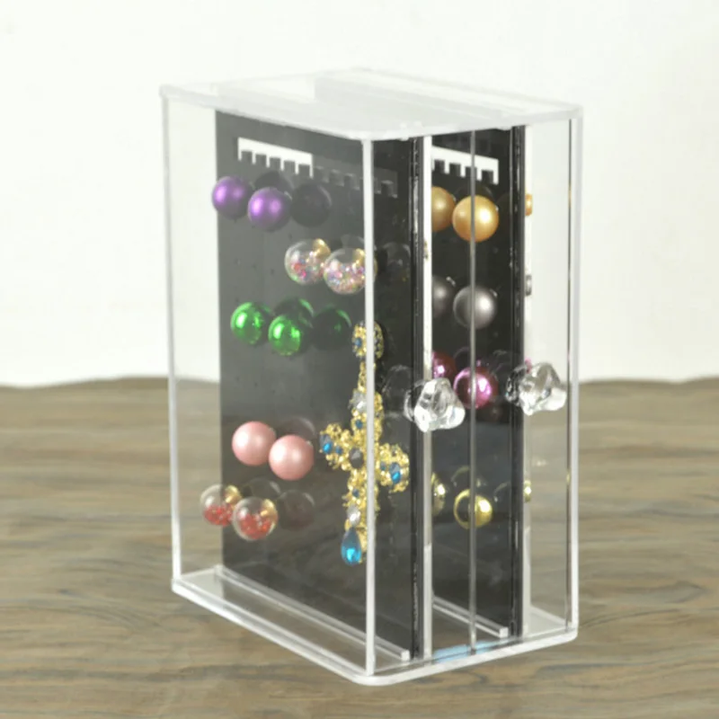 Hot selling Acrylic Drawer Design Jewelry Box High Quality Earring Jewelry Storage Organizer Pendant Locket Jewelry Stand Case