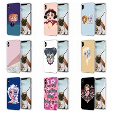 Чехол для iPhone 7 8 Plus 6 6 S/6 Plus Мягкий ТПУ чехол с мультипликационным рисунком, платье с цветочным узором, с принтом в виде персонажей из мультфил...(China)