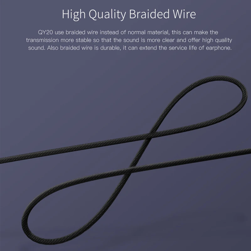 QCY QY20 Bluetooth V4.2 Wireless Earphone IPX5-Rated Sweatproof Sport Headset With Microphone