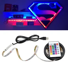 Светодиодный светильник 5 в USB светодиодный светильник для шкафа 2835 SMD RGB ТВ Настольный ПК экран подсветка Декор гардероб кухонный светильник ing
