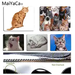 MaiYaCa Прохладный Новый кошка офис мыши Gamer мягкие Мышь Pad Размеры для 18x22 см 25x29 см резиновые Прямоугольник Мышь коврики