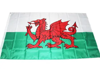 

oriflamme 90x150cm Wales Flag Welsh red Dragon Cymru UK United Kingdom union flag polyester rope toggle Great Britain Banner