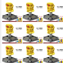 100 шт. Супер герои Marvel Мстители танос Бесконечность гаунтлет с 4 камнями строительные блоки кирпичи Детские Подарочные игрушки