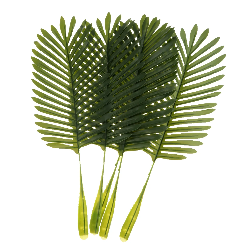 5pcs Artificial Coconut Tree Leaves Faux Silk Cloth Foliage Large Artificial Monstera Branch for Home Garden Yard Decor Props