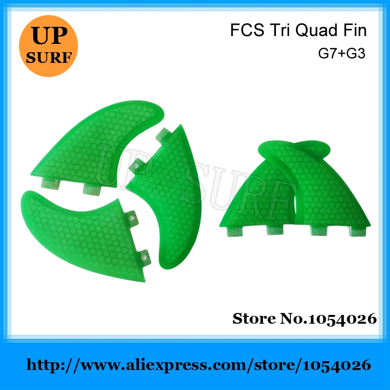 

G7+G3 Honeycomb FCS Surfboard Fin New Tri-Quad Quilhas Surf Fins