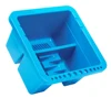 Blue Double Compartment 12 Hole Multi-Function Plastic Brush Washer Box Easy Cleaning Drying For Acrylic & Watercolor Painting ► Photo 2/6