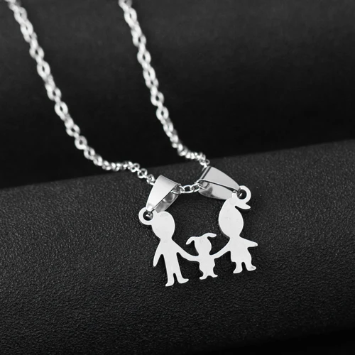 Надпись «Love Son» для родителей, для дочери, для мальчиков и девочек, ожерелье с подвеской из нержавеющей стали, для мамы, папы, для семьи, для мамы, папы, для детей, подарки - Окраска металла: Daughter