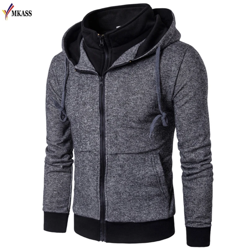 2018 Hot Men Hoodies Casual Mens Brand Solid Zipper Hooded Hoodie Sweatshirt Slim Fit Men Hoody Sudaderas Hombre Size 3XL