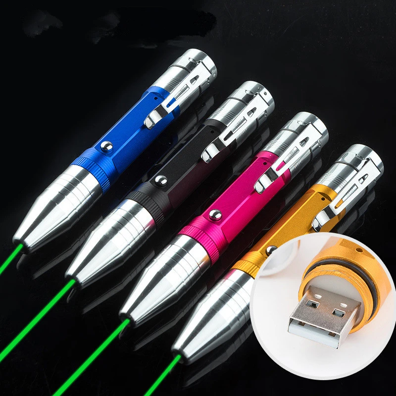 التكتيكية الأخضر ليزر الصيد منتشرة نطاق البصر قلم ليزر USB شحن الليزر البصر للسفر في الهواء الطلق تخييم طوارئ المشي