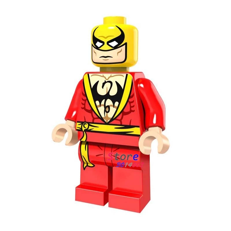 

Single super heroes marvel comics Avengers Red Iron Fist building blocks models bricks toys for children kits