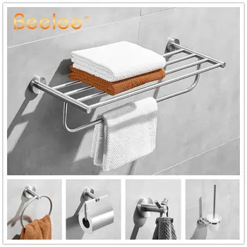 

Bathroom Hardware Stailess Steel Towel Bar Towel Ring Toilet Paper Holder Cup Holder Soap Dish Robe Hook Bathroom Series Brush