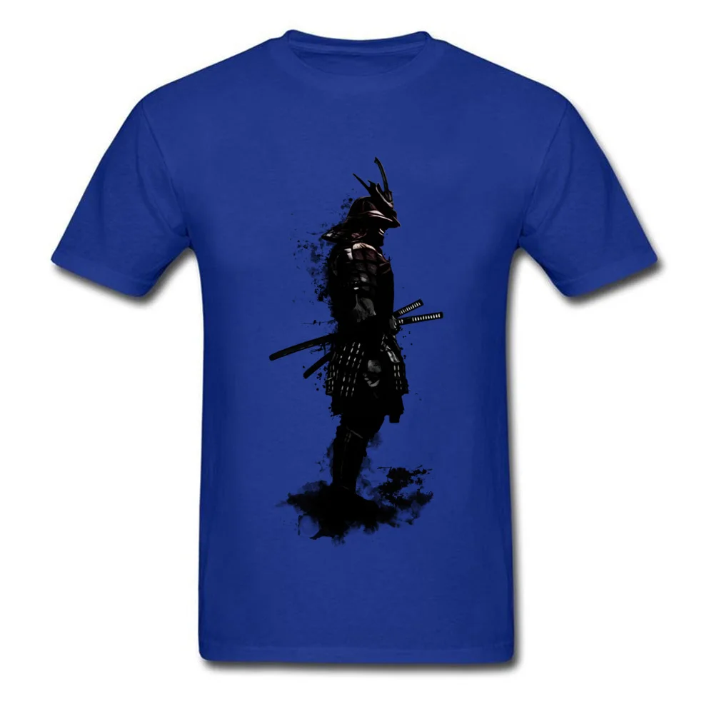 Normal Armored Samurai Casual Short Sleeve Summer Fall Tees Fashionable Round Neck Cotton Fabric Top T-shirts Man Tshirts Armored Samurai blue