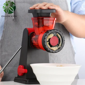 

Manual Meat Grinder Multifunctional Household Sausage Filler Table Hand-cranked Mincer Kitchen Tools PP+Stainless Steel+ABS