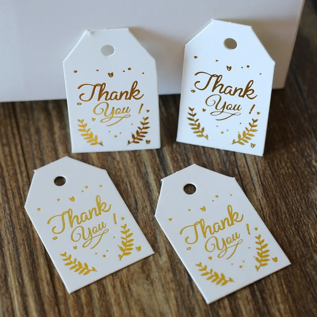 golden thank you tag