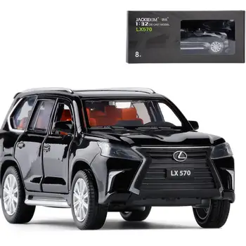 

1:32 LX570 alloy pull back car model diecast metal toy vehicles sound&light 4 open doors Original packing,Exquisite gift