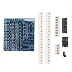 SMT SMD компонентный сварочный практический Совет пайки DIY Kit Resitor диодный транзистор с запуском обучения электронный 1 комплект