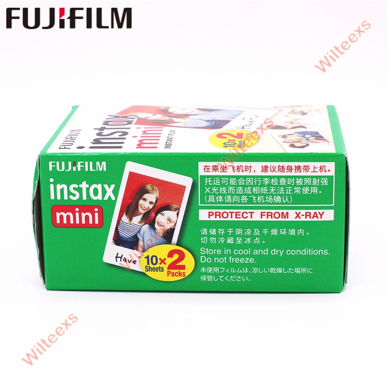 Best 20pcs box fujifilm instax mini 8 9 film 20 sheets for camera Instant mini 7s 25 50s 90 Photo Paper White Edge 3 inch wide film