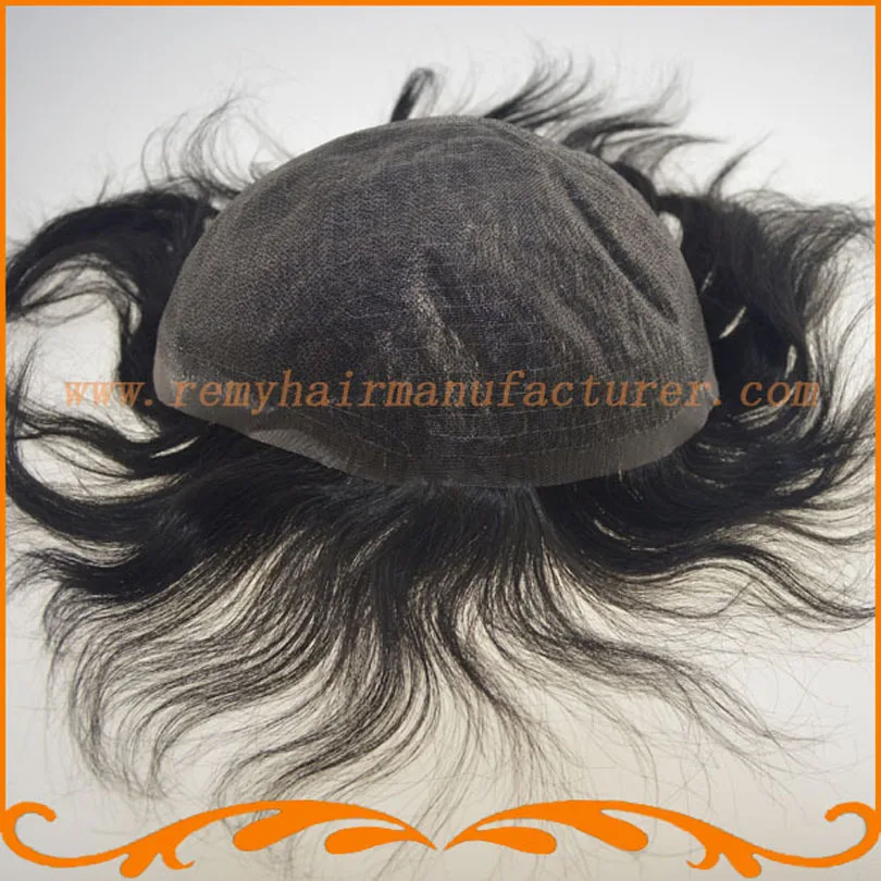 

Free shipping 100% indian remy hair 0.12 lace invisible knot hair stock men toupee remy hair mens wigs lace system
