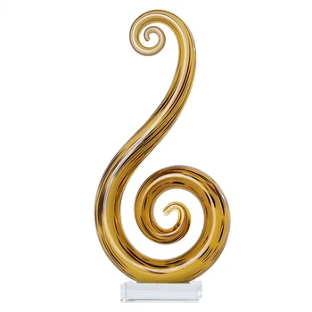 

H&D Handblown Glass Murano Art Figurine Abstract Glass Sculpture Collectible Gifts Home Decoration Accessories for Living Room