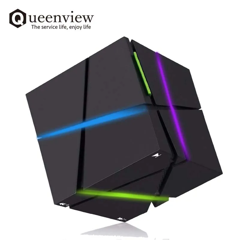 Queenview Портативный HIFI Bluetooth динамик светодиодный Cube Altavoz стерео s Super Bass Caixa de Som