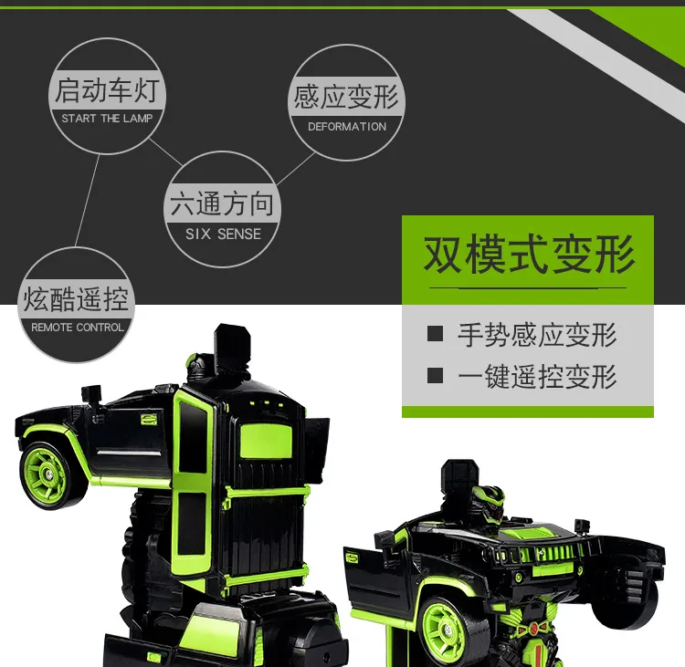 2 in1 RC автомобиль внедорожник автомобиль трансформации модели роботов дистанционного Управление 1:18 деформации игрушечная машинка, детский