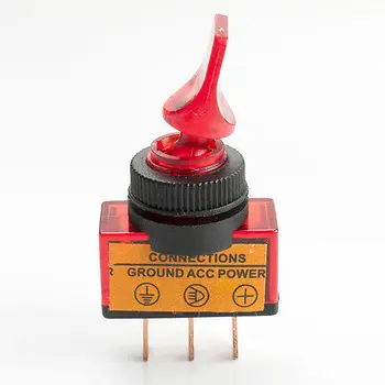 

20pcs,12V 20A ON-OFF SPST TOGGLE SWITCH CONNECTIONS Ground ACC POWER Red green yellow blue Led