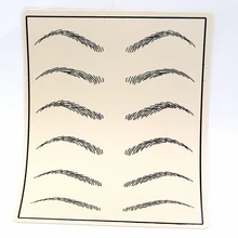 10 шт., Перманентный макияж, татуировка для бровей, практика, макияж кожи, поддельные татуировки для глаз, практика, кожа для микроблейдинга