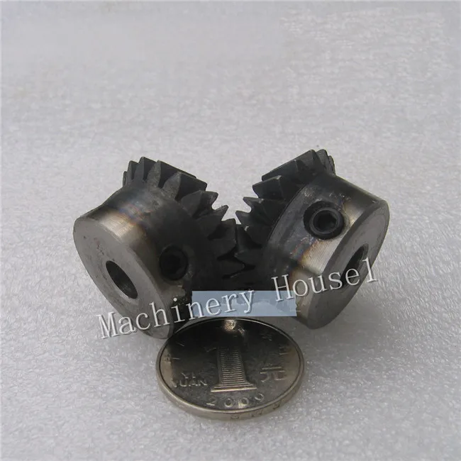 

Bevel Gear a pair 20T 1.5 Mod M Modulus ratio 1:1 Bore 8mm 45# Steel Right Angle Transmission parts tank model RC car model DIY