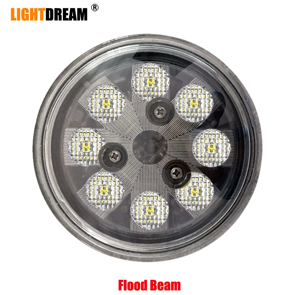 Par36 24 Вт Светодиодный светильник для посадки самолета и такси трапециевидный/прожектор/точечный луч 12 В 24 в светодиодный морской луч для John Deere светильник s x1pc - Цвет: Flood Beam