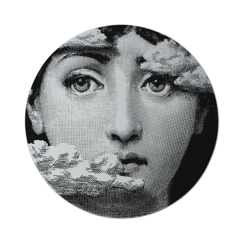 Rosenthal Piero fornasetti стильный нескользящий коврик для мыши 200x200 мм, резиновый коврик маленького размера, Круглый игровой Нескользящий Резиновый коврик 20x20 см