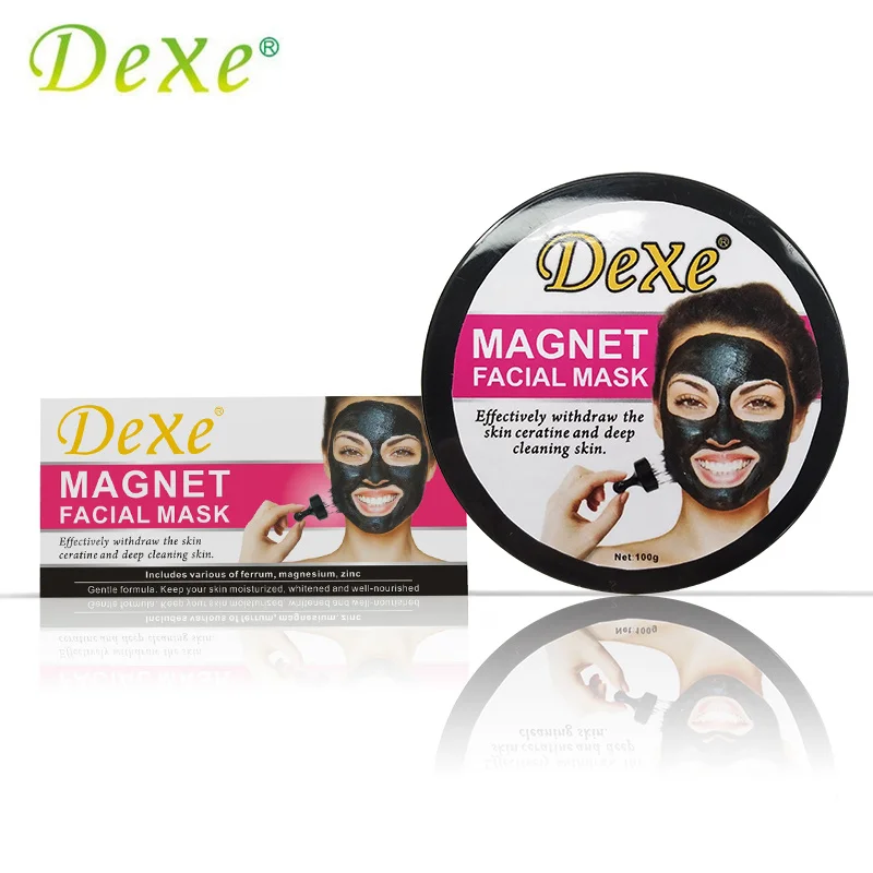 

100g Dexe Magnetic Mask Kit Deep Cleaning with Magnet Wand Replenish Gentle Formula Keep Moisturized Whitened and Well-nourished
