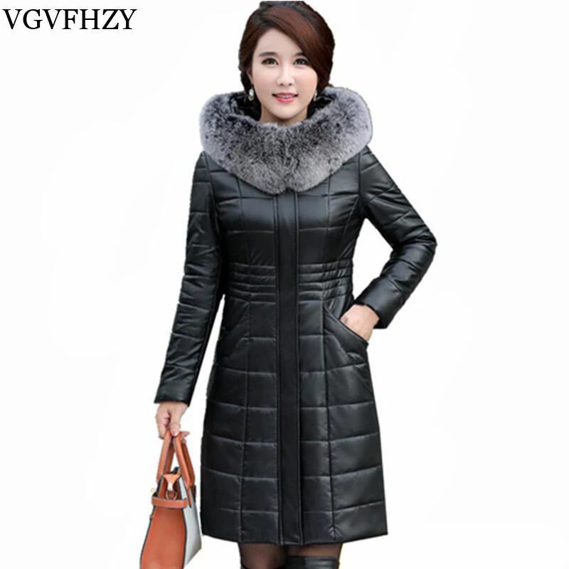Fashion Winter Jacket Women Fox Fur Collar White Duck Down