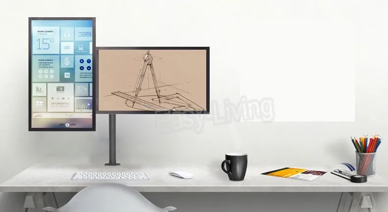 Крепление для монитора MS02 Настольный зажим полное движение 360 градусов двойной