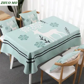 

2019 Cartoon deer head rectangular tablecloth Nordic wedding decoration birthday party decorations kitchen home Cafe Table Cloth
