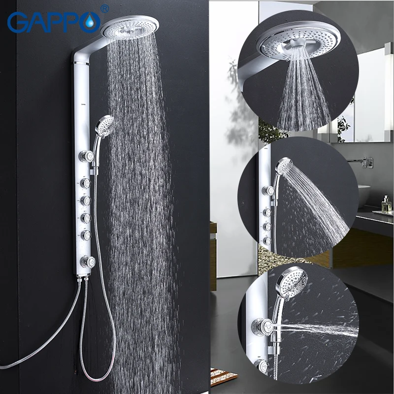 Kaufen GAPPO bad dusche armaturen set bad dusche wasserhahn wand montiert wasserhahn mixer wand dusche set Wasserfall Massage große dusche mixer