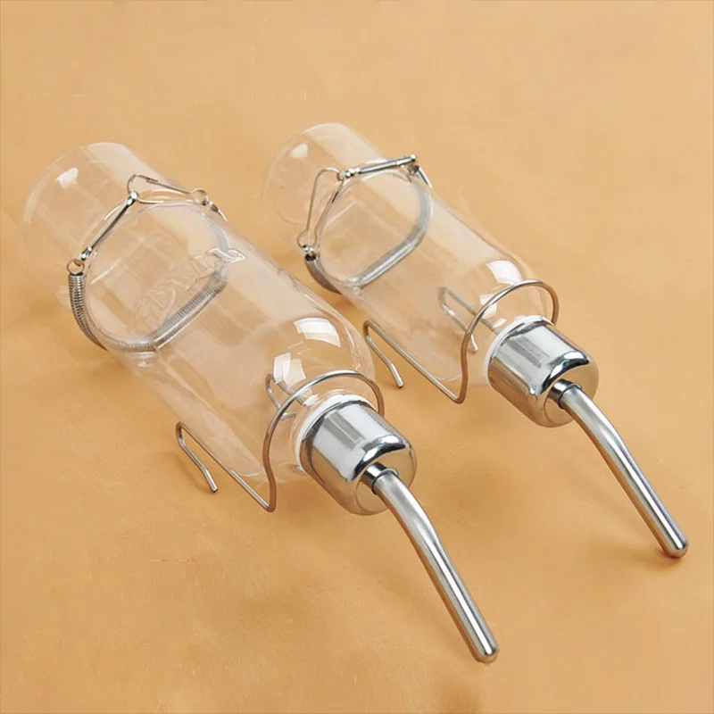 

180/350ML Stainless Steel Hamster Chinchilla Rodent Drinking Straws Water Bottle Pet Supplie Drinking Fountains Cage Accessories