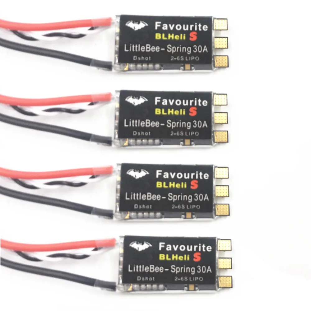 

FVT LittleBee Little Bee BLHeli_S SPRING 2-6S 30A ESC DSHOT ESC Speed Controller for QAV-X Loki FPV Raing Drone Quadcopter