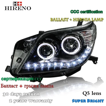 

Hireno Headlamp for 2010-2013 Toyota Land Cruiser Prado Headlight Assembly LED DRL Angel Lens Double Beam HID Xenon 2pcs