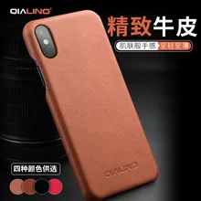 Кожаный чехол с натуральным лицевым покрытием для iphone X 5,8 ''Qialino фирменный чехол из натуральной коровьей кожи для iphone X 4 цвета