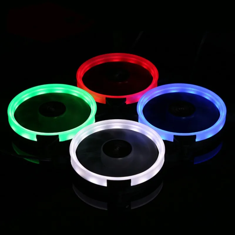 

Computer 120mm LED Fan 120 MM Fan Ring Guide Light Blue Red Green Promotion