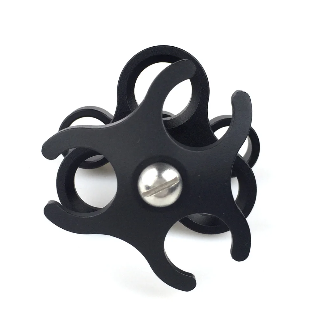 1 Inch Ball Arm Clamp 3 Hole Camera Waterproof Case Tray Ball Joint Arm System Combination Clamp Diving Flashlight Holder