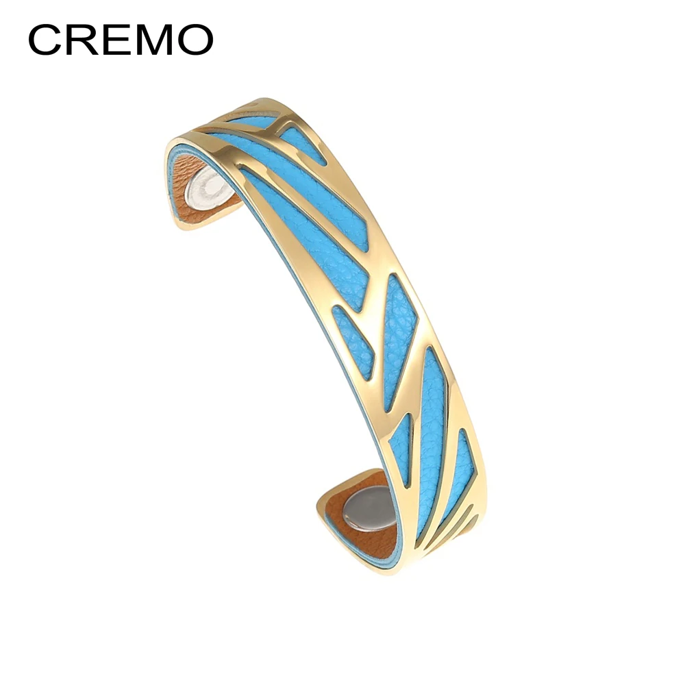 

Cremo Ribbon Gold Bracelet Jonc Femme Bijoux Stainless Steel Bangles Exchange Leather Bangle Manchette Mrm Simple Charm Bracelet