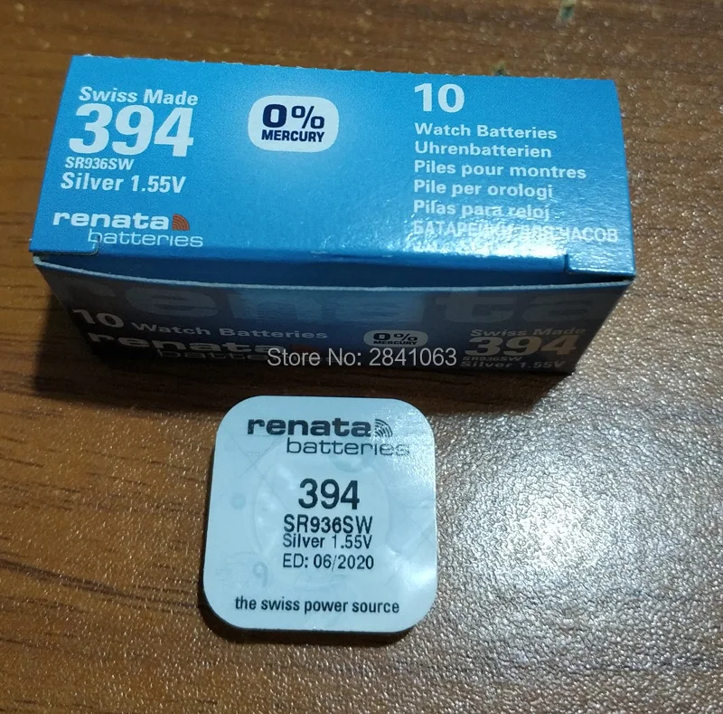 20xrenata Серебряный оксид часы батарея 394 SR936SW 936 1 55 V 100% оригинальный бренд renata renat936