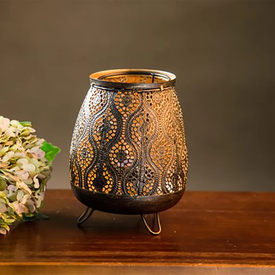 Подсвечник металлический Железный держатель украшение винтажный фонарь Centrotavola