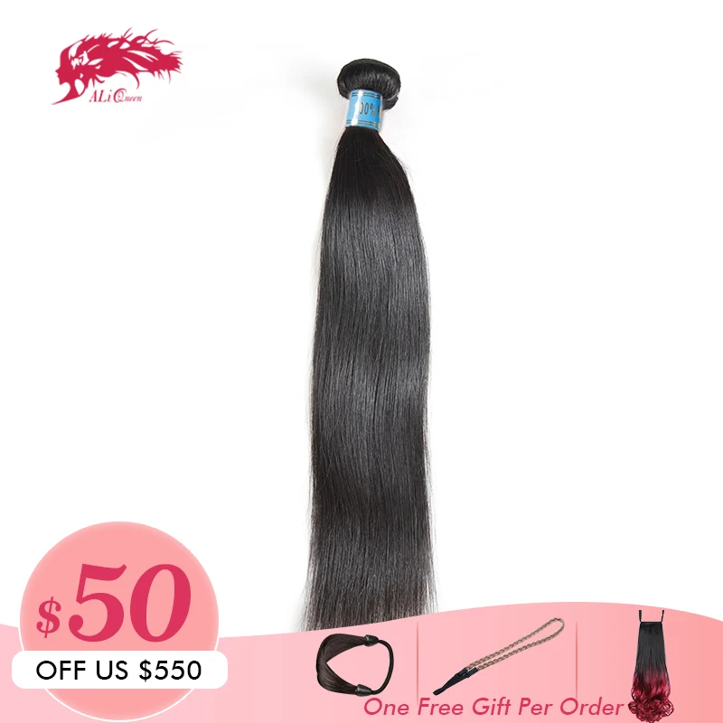 

Ali Queen Hair Products 10A Straight Peruvian Virgin Hair 1/3/4 Pcs Natural Colo 100% Human Hair Weave Bundles Free Shipping