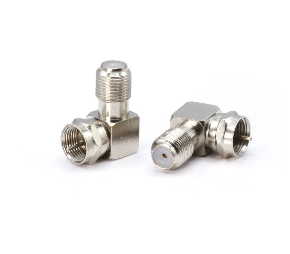 LBSC Coaxial Cable Right Angle Connector for Tight Corners 90 degree F Type Adapter for Coax