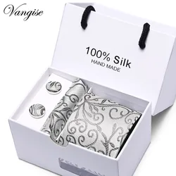 New Arrival Men's Ties For Men Floral Ties Set Fashion Woven Neck Tie Hanky Cufflink Set For Wedding Party White shirt accessory New Arrival Men's Ties For Men Floral Ties Set Fashion Woven Neck Tie Hanky Cufflink Set For Wedding Party White shirt accessory