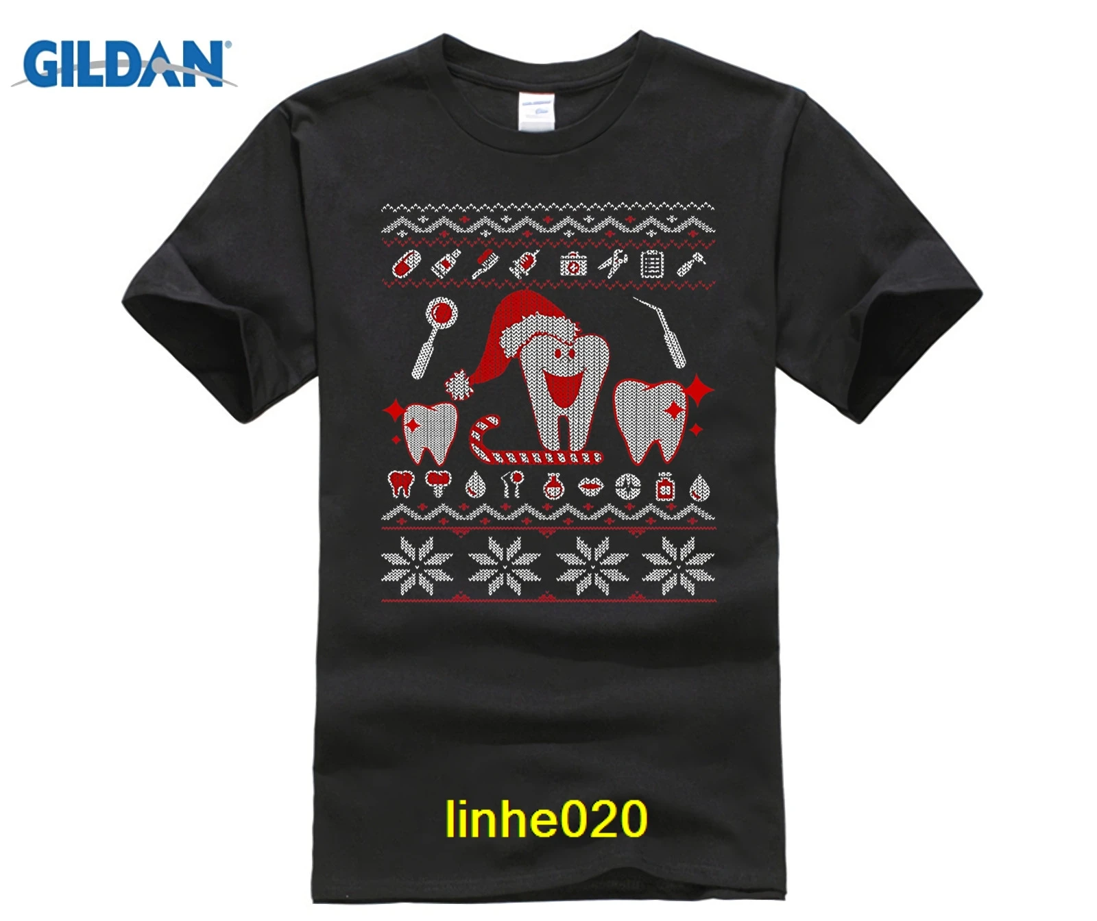 GILDAN Christmas Dentist T shirt Funny Dental Teeth Tooth Teein T